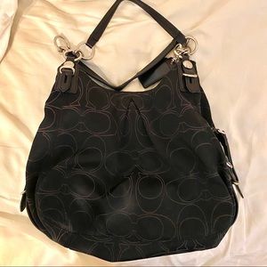 Authentic black and royal purple Coach Bag